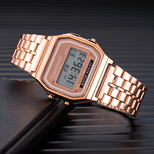 Luxury LED Digital Watch for Men Stainless Steel Men's Electronic Wristwatch Simple Business Gold Sliver Mens Watch Reloj Hombre - AliExpress 1511