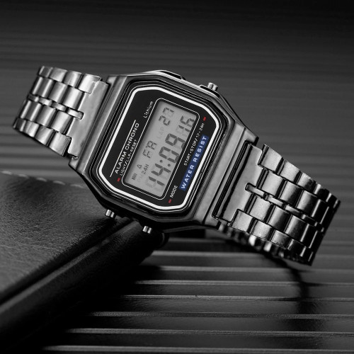 Luxury LED Digital Watch for Men Stainless Steel Men's Electronic Wristwatch Simple Business Gold Sliver Mens Watch Reloj Hombre - AliExpress 1511