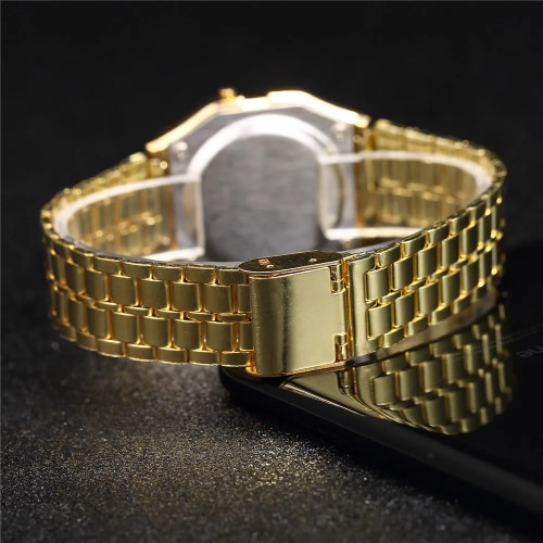 Luxury LED Digital Watch for Men Stainless Steel Men's Electronic Wristwatch Simple Business Gold Sliver Mens Watch Reloj Hombre - AliExpress 1511