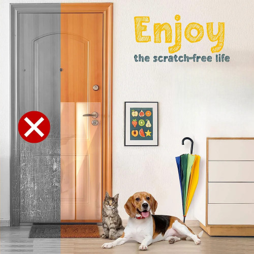 Door Protector from Dog Scratching Durable Cat Protector Tape Anti Scratch Guard Deterrent Tape for for Furniture, Window, Wall