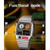 SANDA 3192 Hot-selling LED Electronic Square Men's Youth Casual Multi-function Thermometer Stopwatch Chronograph Men’s Watch