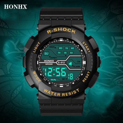 Outdoor Sport Men Watch Multifunction Large Screen LED Electronic Waterproof Luminous Military Digital Wristwatches Reloj Hombre