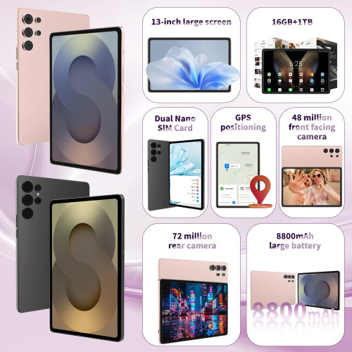 2025 Original Pad S24 ultra Tablet PC 13inch Snapdragon 8gen2 HD 4K Android 14 16GB+1TB 20000mAh 5G Dual WiFi GPS Google Tab - 7
