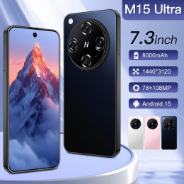 2025 New Hot M15 Ultra Original Intelligent 5g Dual Card Dual Standby Android 14 System 8000mah Battery Global Version 