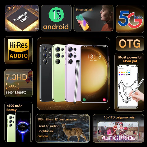 HOT 2025 new S25 Ultra original intelligent 5G dual card dual standby Android 14 system global version phones 8000mAh battery
