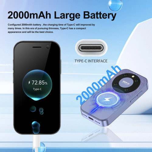 SERVO KING 9000 3.0" HD Display Small Smartphone Android 10.0 Network 4G LTE 2GB+16GB 2000mAh Face Recognition Mini Mobile Phone - 509