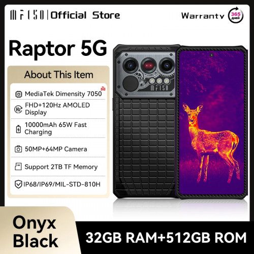 IIIF150 Raptor 5G Rugged Smartphone Android 14  Rugged Mobile Phone 6.78'' 120Hz AMOLED Display 16GB+512GB 50MP 10000mAh 65W - 509