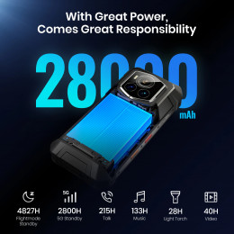 [World Premiere]FOSSiBOT F107 PRO 5G Rugged Smartphone,Up to 30GB+512GB,6.95"FHD+ Android 15,28000mAh 66W 2M FF Night Version