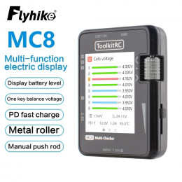 ToolkitRC MC8 Mini Batter Checker 32 Bit Battery Multi-Checker PWM Output PPM SBUS Readout Battery Display 