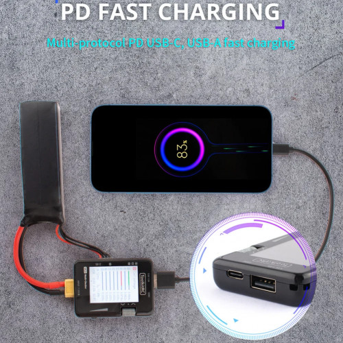 ToolkitRC MC8 Mini Batter Checker 32 Bit Battery Multi-Checker PWM Output PPM SBUS Readout Battery Display