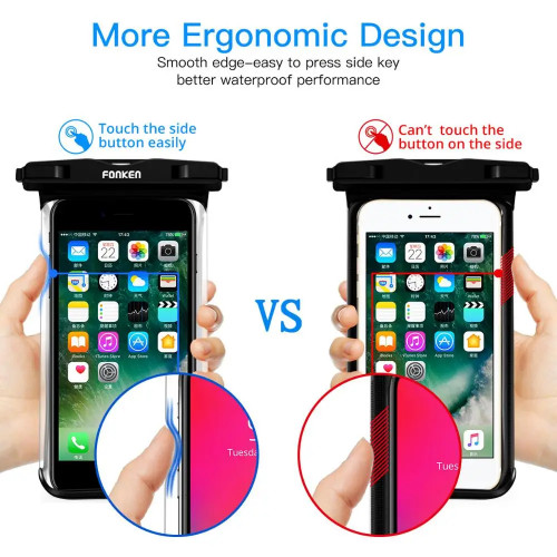 FONKEN Full View Waterproof Case for Phone Underwater Snow Rainforest Transparent Dry Bag Swimming Pouch Big Mobile Phone Covers - 202192403
