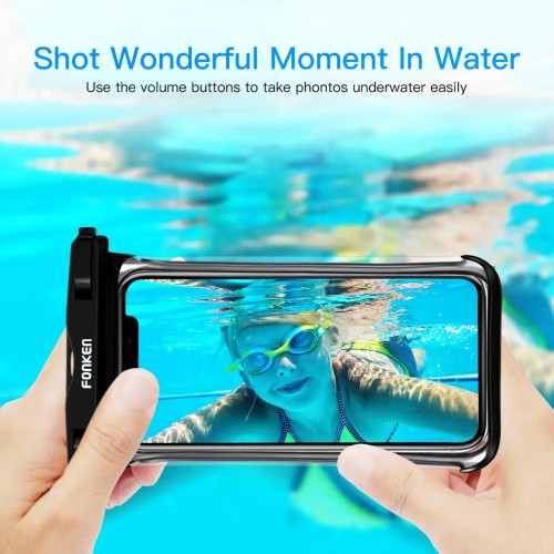 FONKEN Full View Waterproof Case for Phone Underwater Snow Rainforest Transparent Dry Bag Swimming Pouch Big Mobile Phone Covers - 202192403