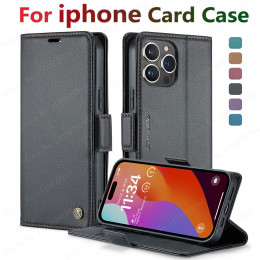 Iphone 16 Pro Max Case Iphone 15 13 14 12 11 Pro Max SE X XR XS 8 7 6 6S Plus Card holder Wallet cover With Leather Phone Case