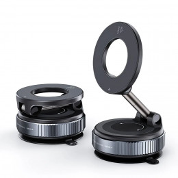 Universal Strong Magnetic Car Phone Holder Foldable Design 360° Adjustable Vacuum Mount for Car Desk Bathroom 