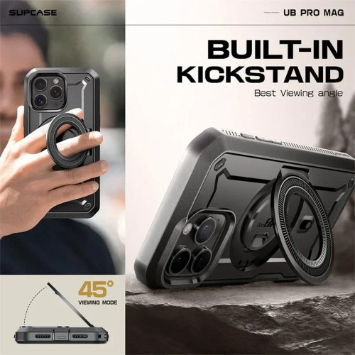 For iPhone 16 Pro Max Case 6.9“ 2024 SUPCASE UB Pro Mag Full Body Rugged Phone Case with Built-in Screen Protector Belt-Clip