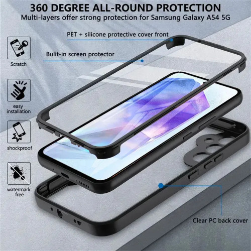 360 Full Coverage Phone Case For Samsung Galaxy A56 A54 A36 A55 A16 A15 A35 A25 A53 A51 A34 A33 A32 A24 A23 A22 A14 A13 5G Funda