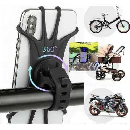 Bicycle Phone Holder Bike Motorcycle Electric Vehicle Navigation Silicone Phone Strap Shockproof Elastic Silicone Phone Holder