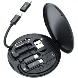 Portable Multi-functional Data Cable Storage Box, 60W Fast Charging Mobile Phone Holder, Charging Cable Set, Multi Head Adapter 