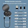 Portable Multi-functional Data Cable Storage Box, 60W Fast Charging Mobile Phone Holder, Charging Cable Set, Multi Head Adapter