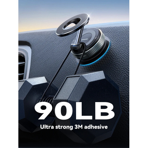 Joyroom Magnetic Suction Cup Phone Mount Vacuum Magnetic Car Phone Holder Mount With 360° Metal Strut for iPhone Samsung Xiaomi