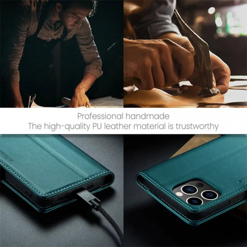 CaseMe Flip Leather Phone Case for iPhone 16E 16 Pro Max 15 Plus 14 13 12 11 XR XS X SE 2022 Magnetic Wallet Card Cover Coque