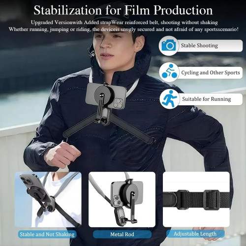 Magnetic Neck Mount Phone Holder Quick Release Breakcet for Gopro Hero Iphone SANSUNG HUAWEI XIAOMI Phone Accessories