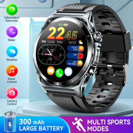 EIGIIS New Smart Watch KE6 1.43" AMOLED Display Men Black Sports Watch KE Series Bluetooth Call Health Monitor IP68 Waterproof 