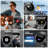 EIGIIS New Smart Watch KE6 1.43" AMOLED Display Men Black Sports Watch KE Series Bluetooth Call Health Monitor IP68 Waterproof