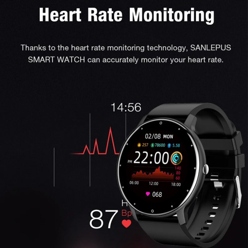 LIGE 2025 New Smart Watch Men Full Touch Screen Sport Fitness Watch IP67 Waterproof Bluetooth For Android ios smartwatch Men+box
