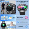 LIGE 2025 ECG Smart Watch Men 1.73” AMOLED Screen Emotional Detection Fatigue Monitoring Watches NFC Access Control Smartwatch - 44