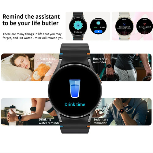 2025 New Watch 7 mini Smartwatch NFC Sleep Monitoring Multi-Sport Mode IP68 Waterproof Bluetooth Call Smart Watch For Samsung