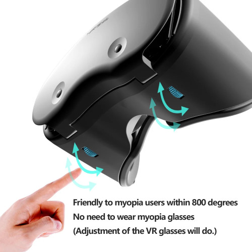 3D Virtual Reality VR Glasses For iPhone Android Smartphone Cell Mobile Phone Helmet Headset Wirth Real With Controller Lenses - 44