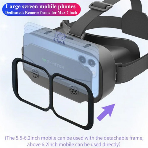 G13 IMAX Giant Screen Virtual Reality 3D Glasses Google Cardboard Box VR Helmet for 4.7-7" Phone,Support Game Controller Player - 44
