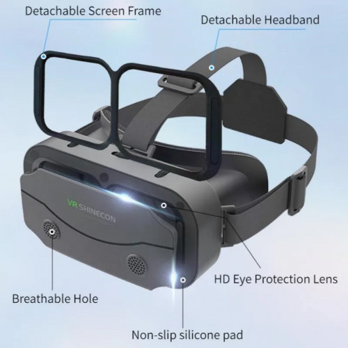 G13 IMAX Giant Screen Virtual Reality 3D Glasses Google Cardboard Box VR Helmet for 4.7-7" Phone,Support Game Controller Player - 44