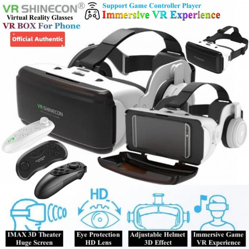 Virtual Reality VR Glasses IMAX Huge Screen 3D Glasses Google Cardboard Box VR Helmet for 4.5-6.53" Phone,Support Game Joysticks - 44