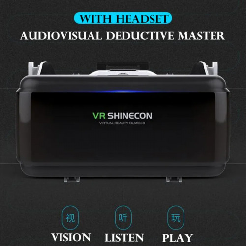 Virtual Reality VR Glasses IMAX Huge Screen 3D Glasses Google Cardboard Box VR Helmet for 4.5-6.53" Phone,Support Game Joysticks - 44