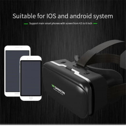 Shinecon VR Glasses 3D Virtual Reality Headset Devices Viar Helmet Goggle Lenses Smart For Phone Cell Smartphone With Controller - 44