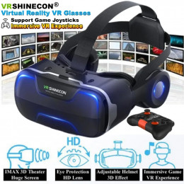 Blu-Ray Virtual Reality Glasses Stereo HD IMAX 3D Glasses Google Cardboard Box VR Headset Helmet for Phone,Support Game Joystick - 44