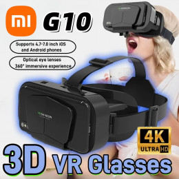 Xiaomi G10 4K Giant Screen Virtual Reality 3D Glasses Google Cardboard Box VR Helmet for 4.7-7" Phone Game Controller Player - 44