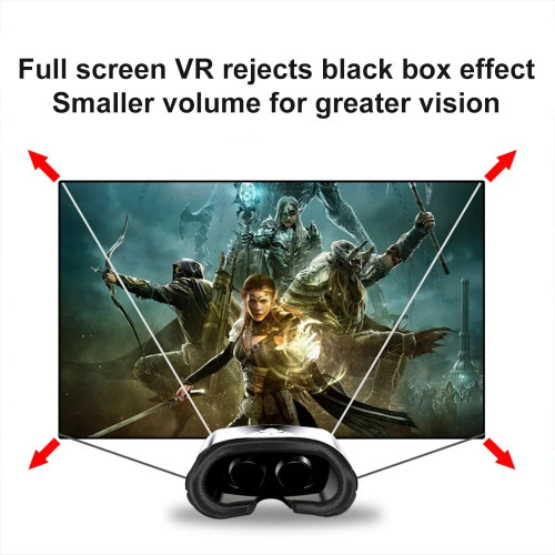 VR Virtual Reality 3D Smart Glasses Stereo Helmet Headset With Remote Controller For IOS Android Smartphones Virtual World 7" - 44