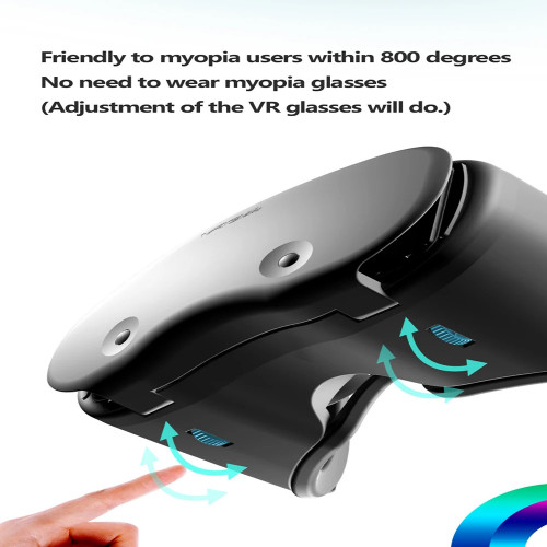 3D Helmet Virtual Reality VR Glasses For 5 To 7 Inch Smartphones 3D Glasses Support 0-800 Myopia VR Headset For Mobile Phone - 44