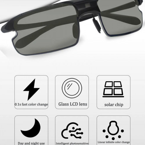 0.1s intelligent Color Changing New Sunglasses Men's Polarized Glasses Sports Cycling Glasses Smart Glasses women eyeglass - 44