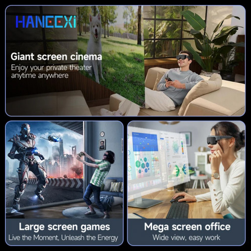 Best selling android system AR Glasses play Game Viewing Smart Device Fov 50 Degrees Micro OLED Screen 4k smart video glasses - 44