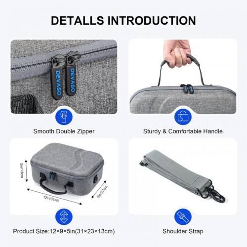 For Meta Quest 3 Storage Case VR Glasses Accessories Travel Carrying Case Portable Handheld Storage Bag - 44