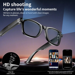 LIGE AI Smart Glasses 720P Camera Video Recorder Bluetooth Call 260mAh Battery Voice Assistant Control Sunglasses For Men Women - 44