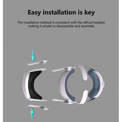 Replaceable Elite Strap For Meta Quest 3 VR Headset Improve Comfort Adjustable Head Strap For Quest 3 Accessories Helmet - 44