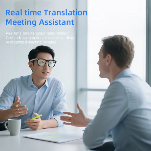 High Level Smart Glasses Wireless Real-Time Translation Glasses with AI Photography Voice Calls Music Playback Versatile - 44