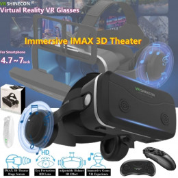 G15E VR Glasses IMAX 3D Movies Virtual Reality VR Glasses Cardboard Box VR Headset Helmet for 4.7-7" Phone,Support Game Joystick - 44