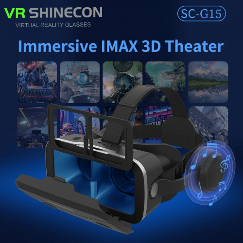 G15E VR Glasses IMAX 3D Movies Virtual Reality VR Glasses Cardboard Box VR Headset Helmet for 4.7-7" Phone,Support Game Joystick - 44