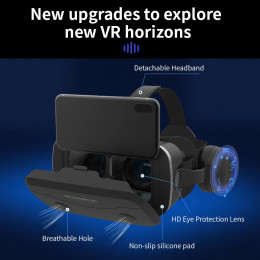 G15E VR Glasses IMAX 3D Movies Virtual Reality VR Glasses Cardboard Box VR Headset Helmet for 4.7-7" Phone,Support Game Joystick - 44